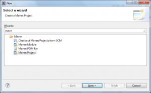 Eclipse New Maven Project Screenshot