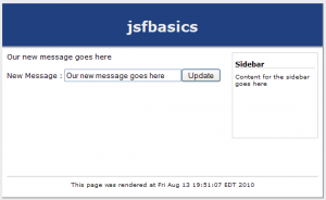 JSF Basic Form Post Screenshot