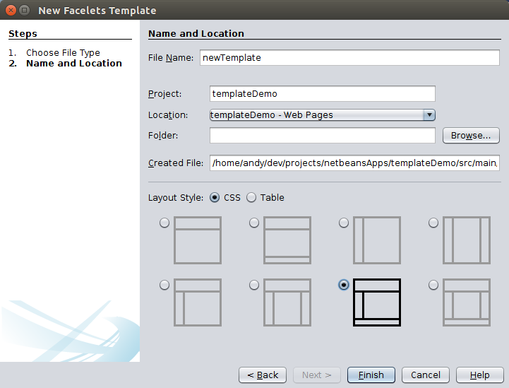 Jsf Page Templates With Facelets Andy Gibson